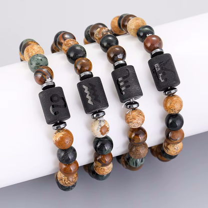 Schütze Armband • Tigeraugen & Persönlichkeitsstein • Individuelles Sternzeichen Schmuckstück